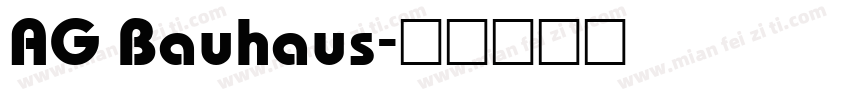 AG Bauhaus字体转换